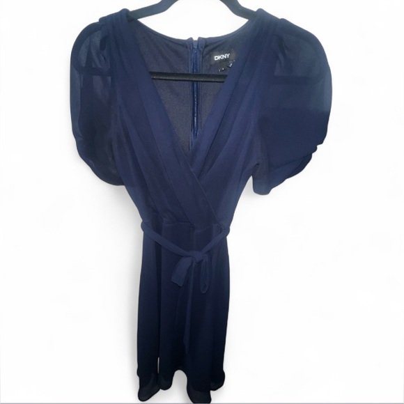 DKNY Deep Blue Wrap Dress - Picture 1 of 4